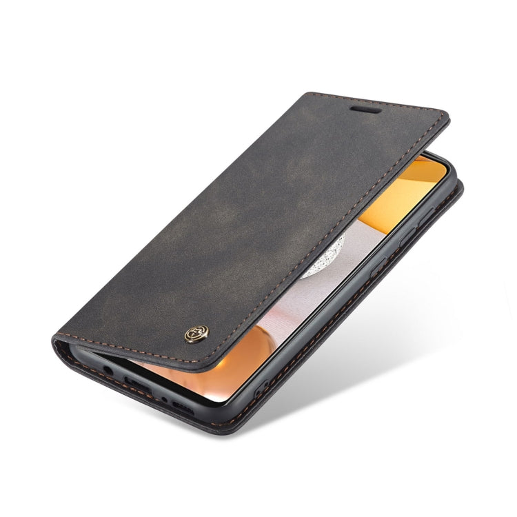 For Samsung Galaxy A42 5G CaseMe-013 Multifunctional Retro Frosted Horizontal Flip Leather Case with Card Slot & Holder & Wallet(Black)