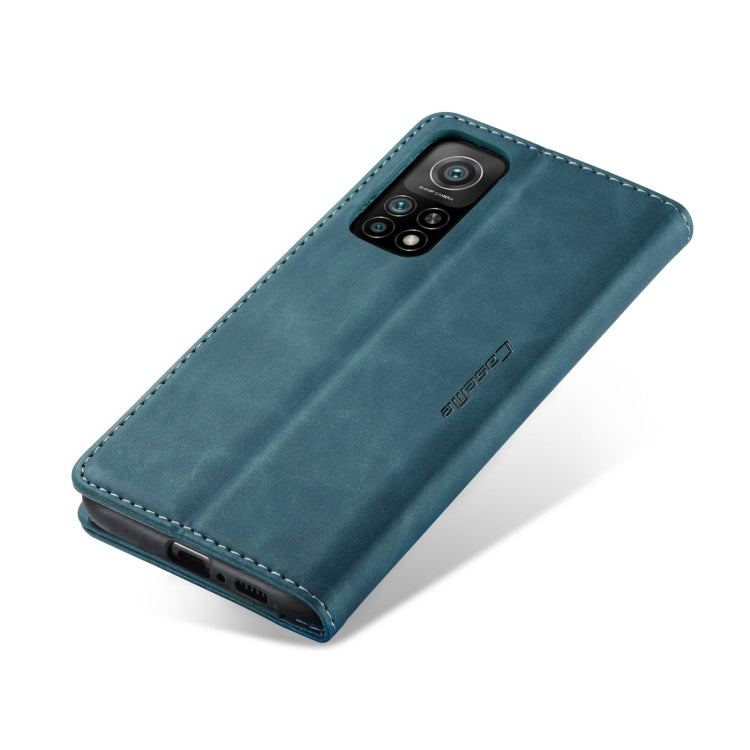 For Xiaomi Mi 10T 5G / 10T Pro 5G CaseMe-013 Multifunctional Retro Frosted Horizontal Flip Leather Case with Card Slot & Holder & Wallet(Blue)