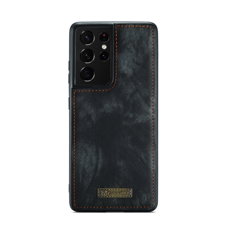 For Samsung Galaxy S21 Ultra 5G CaseMe Detachable Multifunctional Horizontal Flip Leather Case, with Card Slot & Holder & Zipper Wallet & Photo Frame(Black)