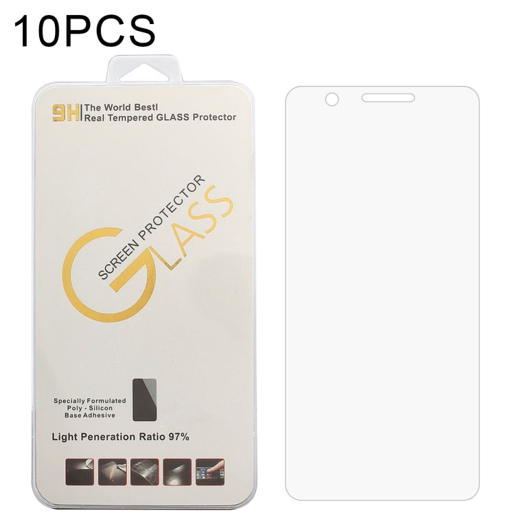 For Blackview BV5100 10 PCS 0.26mm 9H 2.5D Tempered Glass Film