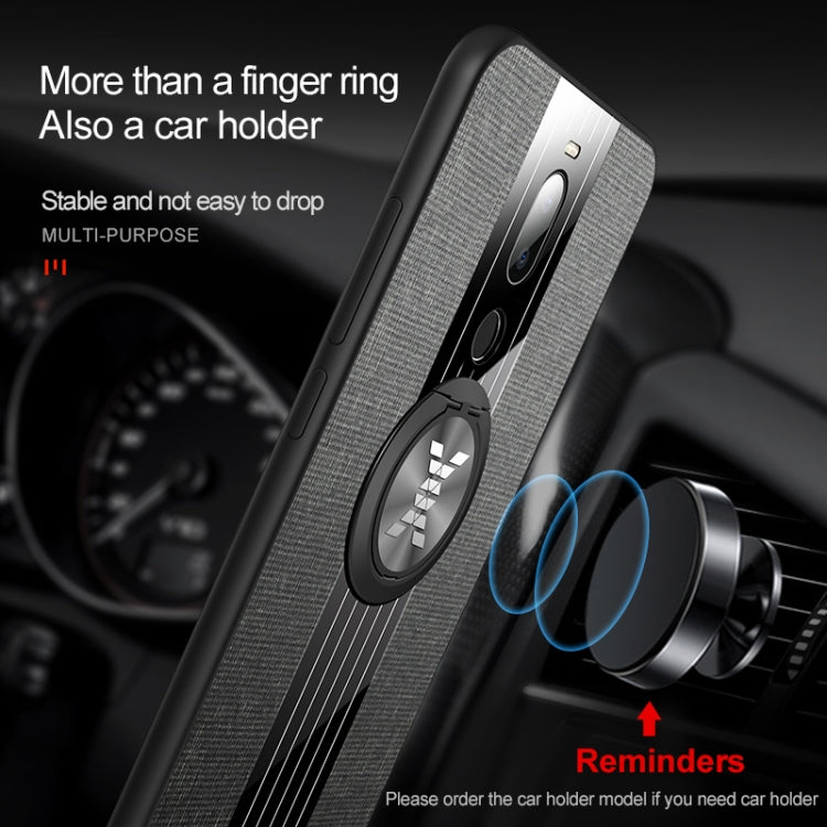 For Meizu Note 8 XINLI Stitching Cloth Texture Shockproof TPU Protective Case with Ring Holder(Brown) - More Brand by XINLI | Online Shopping South Africa | PMC Jewellery | Buy Now Pay Later Mobicred