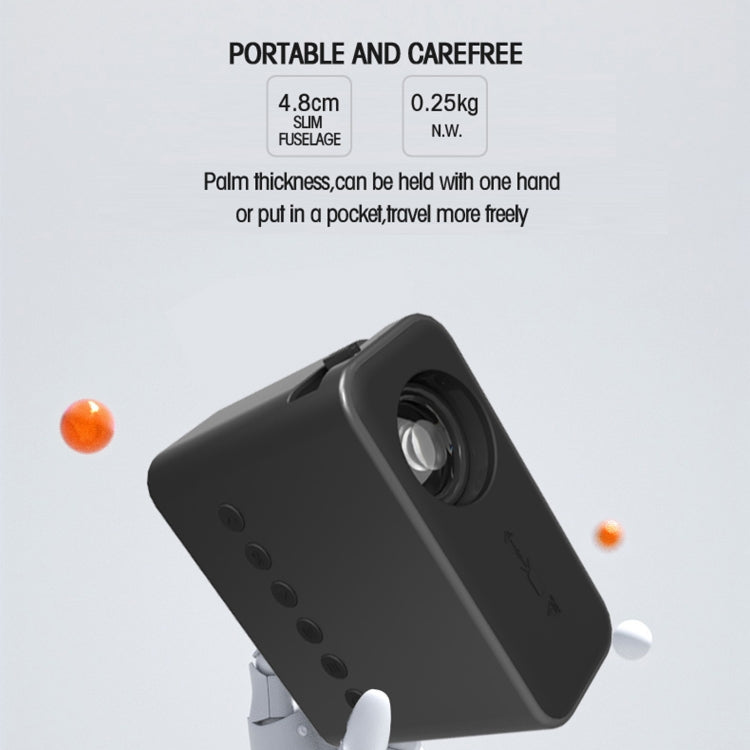 T500 1920x1080P 80 Lumens Portable Mini Home Theater LED HD Digital Projector With Remote Control & Adaptor(Yellow)