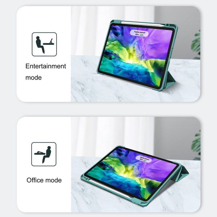 For iPad Pro 12.9 2022 / 2021 / 2020 Mutural Pinyue Series PC + TPU Horizontal Flip Leather Tablet Case with Holder & Pen Slot & Sleep / Wake-up Function(Mint Green) - free shipping - PMC Jewellery - Order now!