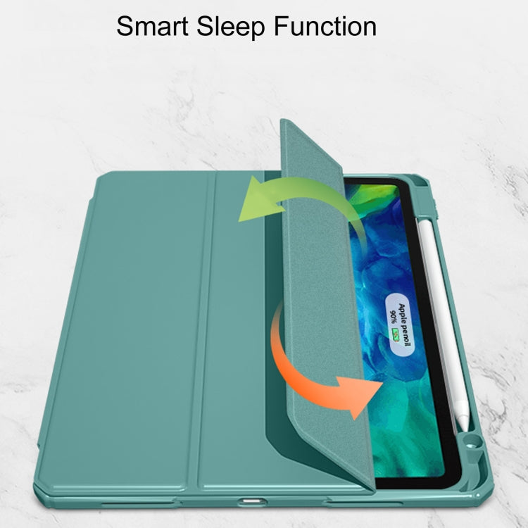 For iPad Pro 12.9 2022 / 2021 / 2020 Mutural Pinyue Series PC + TPU Horizontal Flip Leather Tablet Case with Holder & Pen Slot & Sleep / Wake-up Function(Mint Green) - free shipping - PMC Jewellery - Order now!