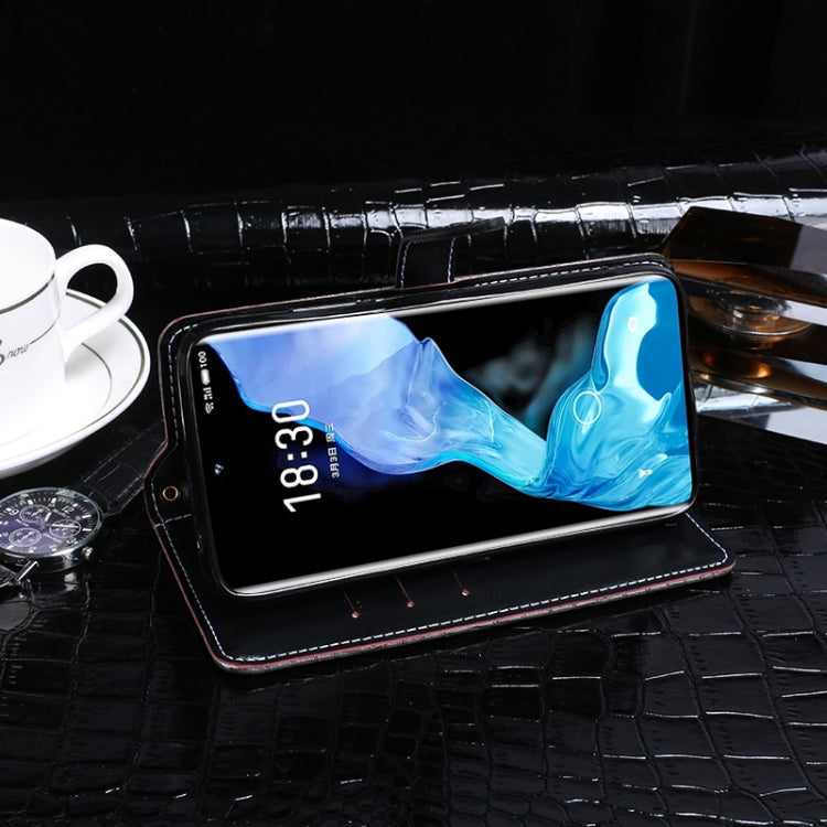 For Meizu 18 idewei Crocodile Texture Horizontal Flip Leather Case with Holder & Card Slots & Wallet(Dark Blue)