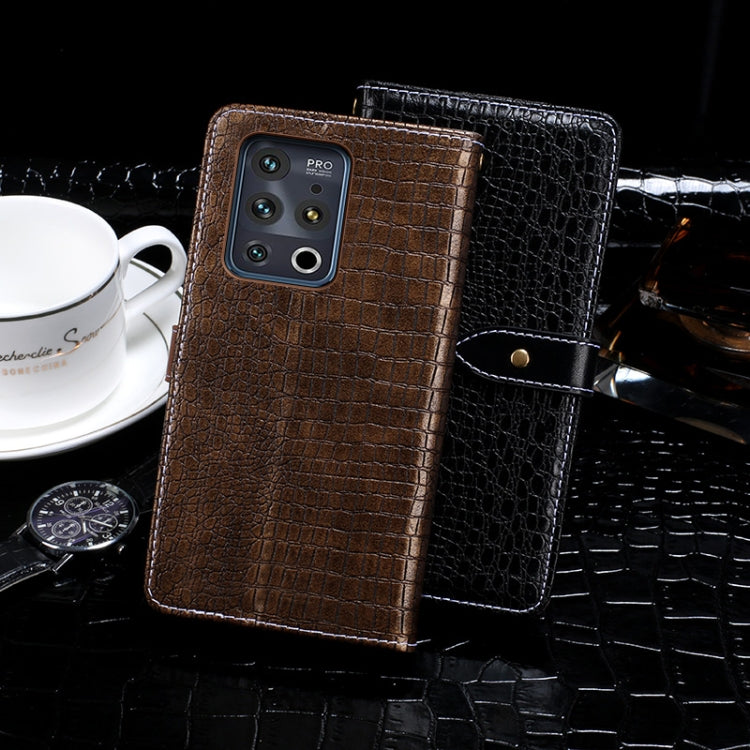For Meizu 18 Pro idewei Crocodile Texture Horizontal Flip Leather Case with Holder & Card Slots & Wallet(Black)