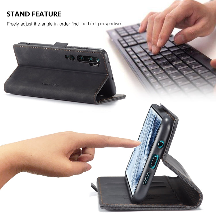 For Xiaomi CC9 Pro CaseMe 013 Multifunctional Horizontal Flip Leather Case with Holder & Card Slot & Wallet(Black)