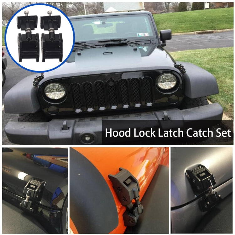 A5314 Car Hood Lock Kit for Jeep Wrangler JK Unlimited 2007-2017 - Locks & Hasps by PMC TechLife | Online Shopping South Africa | PMC TechLife | Buy Now Pay Later Mobicred