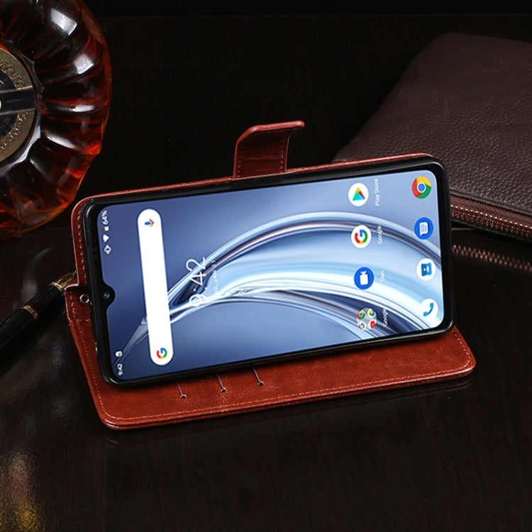 For UMIDIGI A9 idewei Crazy Horse Texture Horizontal Flip Leather Case with Holder & Card Slots & Wallet(White)