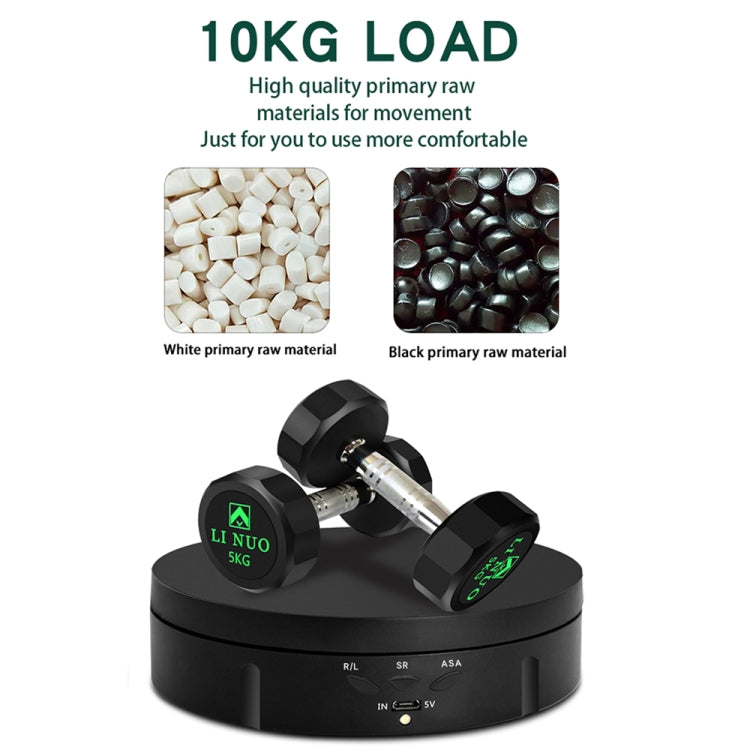 14.6cm USB Electric Rotating Turntable Display Stand Video Shooting Props Turntable for Photography, Load: 10kg(Black Mirror) - free shipping - PMC Jewellery - Order now!