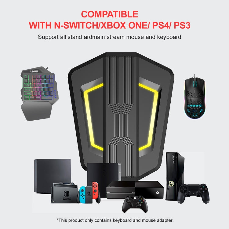 HXSJ P6+V100+J900 Keyboard Mouse Converter + One-handed Keyboard + Gaming Mouse Set - free shipping - PMC Jewellery - Order now!