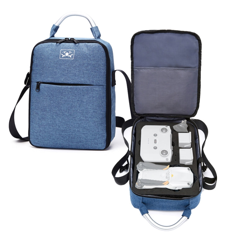Shockproof Water-resistant Single Shoulder Storage Travel Carrying Cover Case Box for DJI Air 2S(Blue+Black Liner)