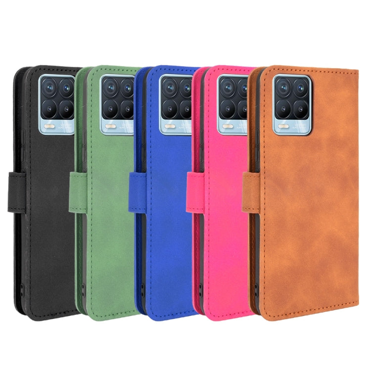 For Realme 8 / Realme 8 Pro Solid Color Skin Feel Magnetic Buckle Horizontal Flip Calf Texture PU Leather Case with Holder & Card Slots & Wallet(Rose Red) - free shipping - PMC TechLife - Order now!