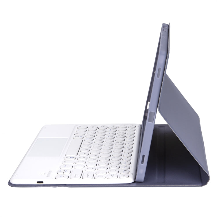 YT11B-A Detachable Candy Color Skin Feel Texture Round Keycap Bluetooth Keyboard Leather Case with Touch Control For iPad Pro 11 inch 2020 & 2018(Purple) - For iPad Pro by PMC TechLife | Online Shopping South Africa | PMC TechLife