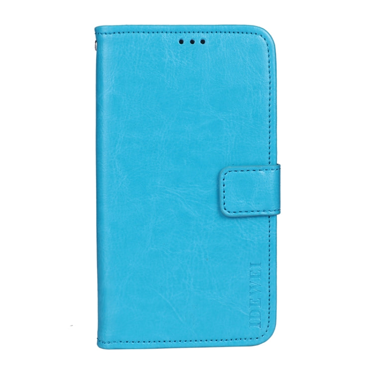 For Ulefone Armor 10 5G idewei Crazy Horse Texture Horizontal Flip Leather Case with Holder & Card Slots & Wallet(Sky Blue)