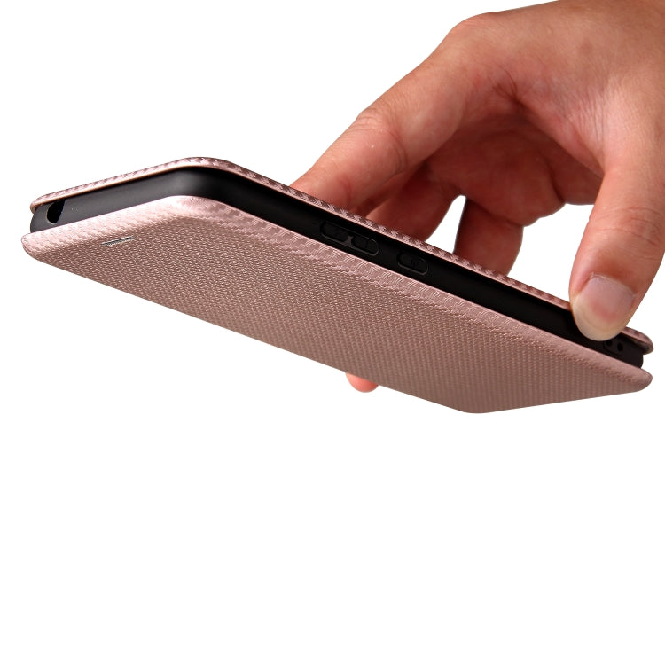 For Blackview A70 (2021) Carbon Fiber Texture Horizontal Flip TPU + PC + PU Leather Case with Card Slot(Pink) - More Brand by PMC TechLife | Online Shopping South Africa | PMC TechLife | Buy Now Pay Later Mobicred