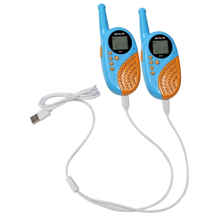 1 Pair RETEVIS RT-35 0.5W US Frequency 462.550-467.7125MHz 22CHS Children Handheld Walkie Talkie(Blue) - free shipping - PMC Jewellery - Order now!