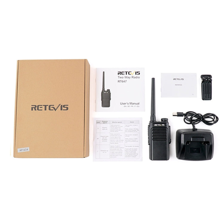 RETEVIS RT47 PMR446 16CHS IP67 Waterproof FRS Two Way Radio Handheld Walkie Talkie, EU Plug(Black) - free shipping - PMC Jewellery - Order now!