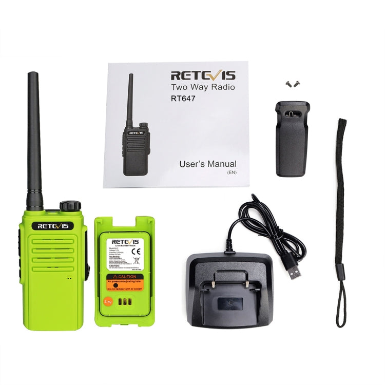 RETEVIS RT47 PMR446 16CHS IP67 Waterproof FRS Two Way Radio Handheld Walkie Talkie, EU Plug(Green) - free shipping - PMC Jewellery - Order now!
