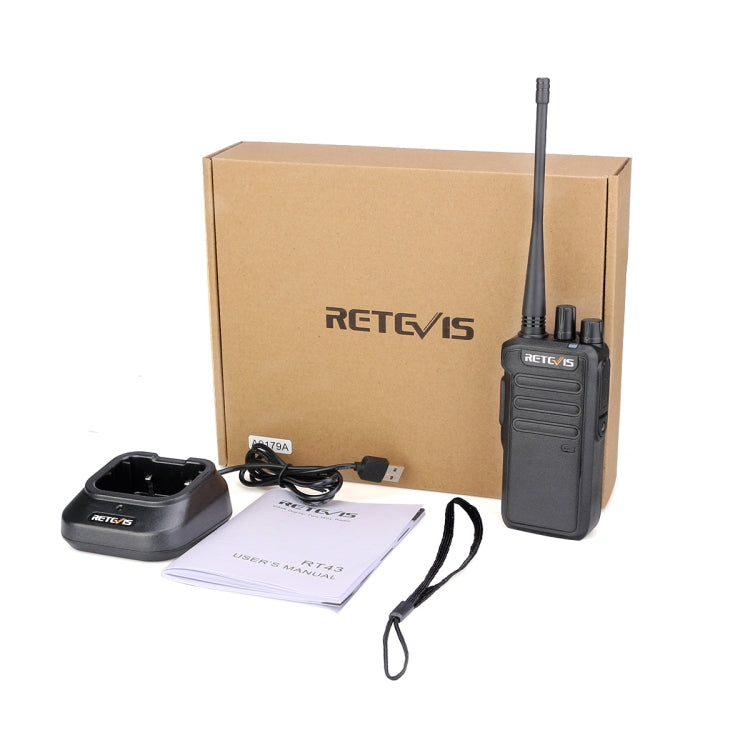RETEVIS RT43 5W UHF 400-480MHz 32CHS DMR Digital Two Way Radio Handheld Walkie Talkie, US Plug(Black) - free shipping - PMC Jewellery - Order now!