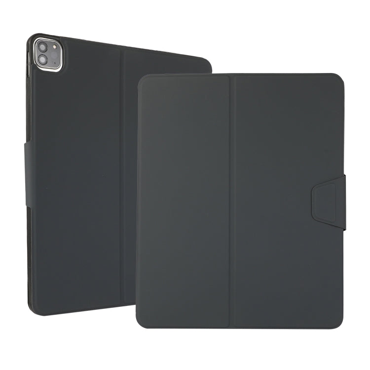 For iPad Air 13 2024 / iPad Pro 12.9 2022 / 2021 Electric Pressed Texture Horizontal Flip Leather Tablet Case with Holder & Pen Slot(Dark Gray)
