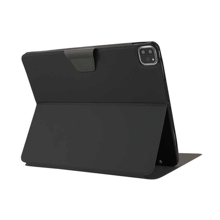 For iPad Air 13 2024 / iPad Pro 12.9 2022 / 2021 Electric Pressed Texture Horizontal Flip Leather Tablet Case with Holder & Pen Slot(Dark Gray)