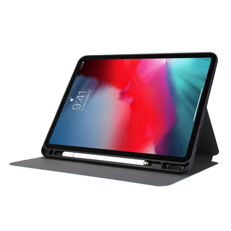For iPad Air 13 2024 / iPad Pro 12.9 2022 / 2021 Electric Pressed Texture Horizontal Flip Leather Tablet Case with Holder & Pen Slot(Dark Gray)