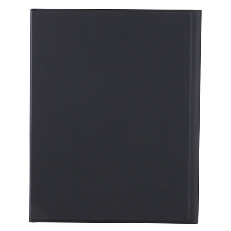 YT11B-A 2021 Detachable Candy Color Skin Texture Round Keycap Bluetooth Keyboard Leather Tablet Case with Touch Control & Pen Slot & Stand For iPad Pro 11 2021 / Air4 / Air5 / Pro 11(Black)