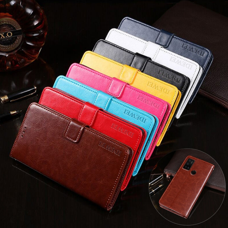 For Cubot C20 idewei Crazy Horse Texture Horizontal Flip Leather Case with Holder & Card Slots & Wallet(Black)