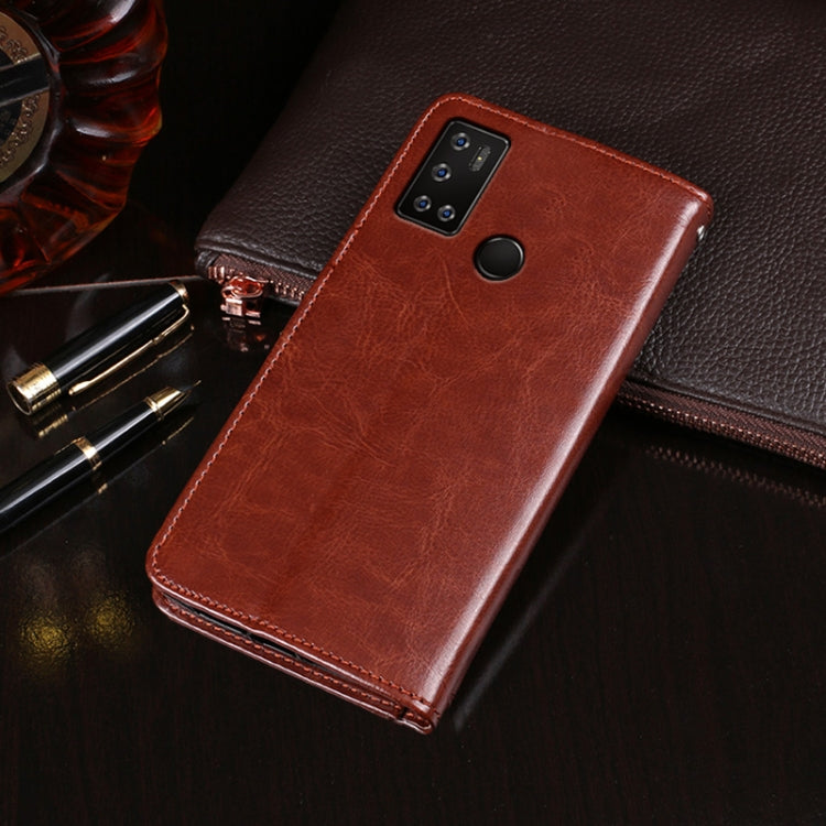 For Cubot C20 idewei Crazy Horse Texture Horizontal Flip Leather Case with Holder & Card Slots & Wallet(Red)