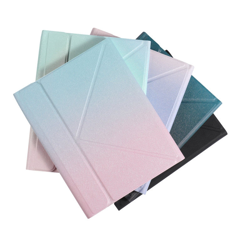 B07S Splittable Backlight Bluetooth Keyboard Leather Tablet Case with Triangle Holder & Pen Slot For iPad 9.7 2018 & 2017 / Pro 9.7 / Air 2(Black Diamond Pattern) - Universal by PMC TechLife | Online Shopping South Africa | PMC TechLife