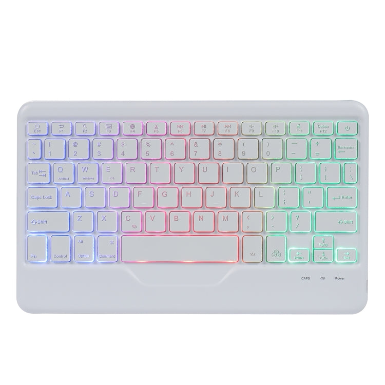 B09S Splittable Backlight Bluetooth Keyboard Leather Tablet Case with Triangle Holder & Pen Slot For iPad 10.2 2020 & 2019 / Pro 10.5 inch / Air 3 10.5 inch(Gradient Rainbow)