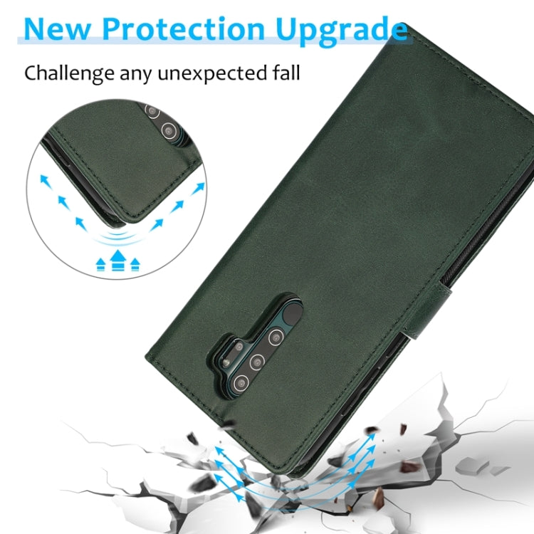 For Xiaomi Redmi Note 8 Pro Calf Texture 2 in 1 Detachable Magnetic Back Cover Horizontal Flip Leather Case with Holder & Card Slots & Wallet & Photo Frame (Green) - Xiaomi Cases by PMC TechLife | Online Shopping South Africa | PMC TechLife