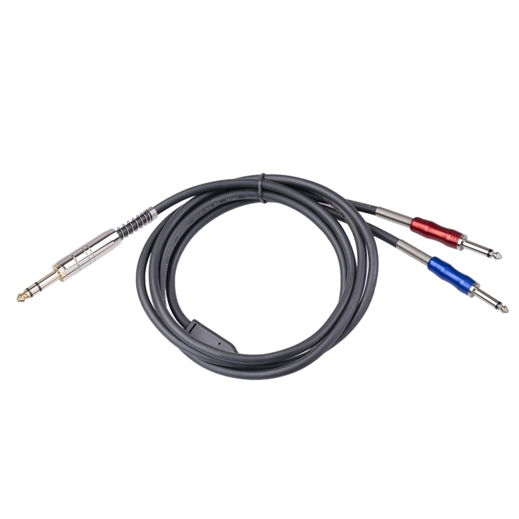 BLS0201-18 Stereo 6.35mm Male to Dual Mono 6.35mm Audio Cable, Length:1.8m