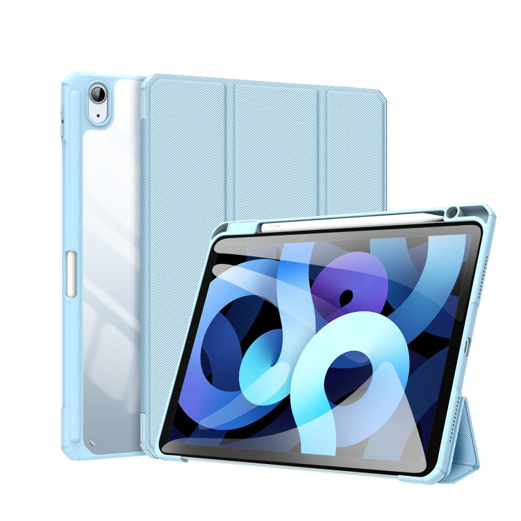 DUX DUCIS TOBY Series Shockproof PU Leather + PC + TPU Flip Smart Case For iPad Air 11 2025 / 2024 / Air 2022 / 2020 10.9(Blue)