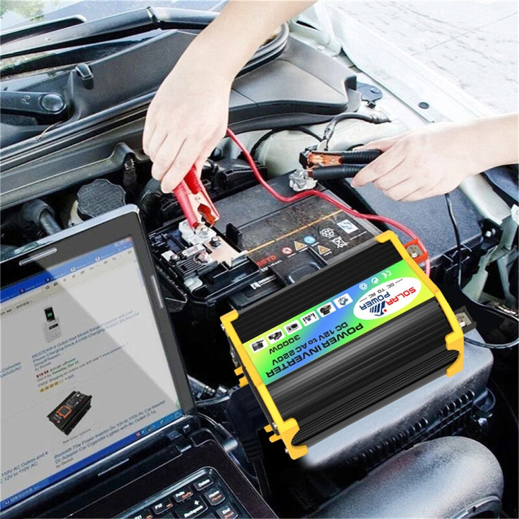 Legend I Generation DC12V to AC110V 3000W Modified Square Wave Car Power Inverter(Black) - Modified Square Wave by PMC TechLife | Online Shopping South Africa | PMC TechLife | Buy Now Pay Later Mobicred