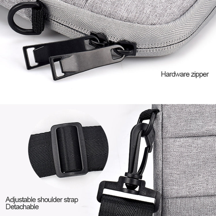 ND05SDJ Oxford Cloth + Nylon Laptop Portable Shoulder Bag, Size:15.6 inch(Hemp Gray)