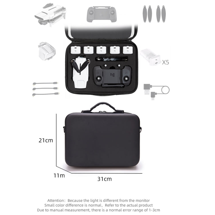Portable Single Shoulder Storage Travel Carrying Cover Case Box with Baffle Separator for FIMI X8 mini(Black + Black Liner) - by PMC Jewellery | Online Shopping South Africa | PMC Jewellery | Buy Now Pay Later Mobicred