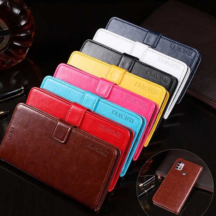 For Lenovo K13 Note idewei Crazy Horse Texture Horizontal Flip Leather Case with Holder & Card Slots & Wallet(Red)