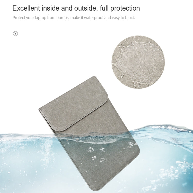 PU02 Ultra-thin Notebook Liner Bag with Small Bag, Size:14.1-15.4 inch(Light Grey) - 15 inch by PMC TechLife | Online Shopping South Africa | PMC TechLife | Buy Now Pay Later Mobicred