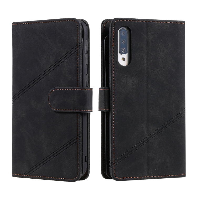For Samsung Galaxy A70 Skin Feel Business Horizontal Flip PU Leather Case with Holder & Multi-Card Slots & Wallet & Lanyard & Photo Frame(Black)