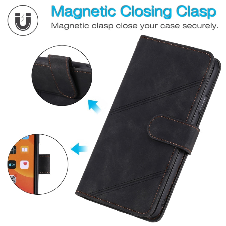 For Samsung Galaxy A70 Skin Feel Business Horizontal Flip PU Leather Case with Holder & Multi-Card Slots & Wallet & Lanyard & Photo Frame(Black)