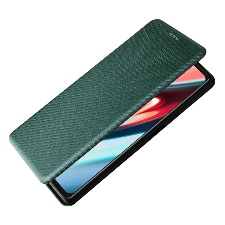 For Blackview A100 Carbon Fiber Texture Horizontal Flip TPU + PC + PU Leather Case with Card Slot(Green) - More Brand by PMC TechLife | Online Shopping South Africa | PMC TechLife | Buy Now Pay Later Mobicred