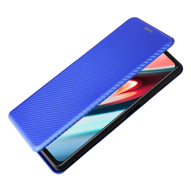 For Blackview A100 Carbon Fiber Texture Horizontal Flip TPU + PC + PU Leather Case with Card Slot(Blue) - More Brand by PMC TechLife | Online Shopping South Africa | PMC TechLife | Buy Now Pay Later Mobicred