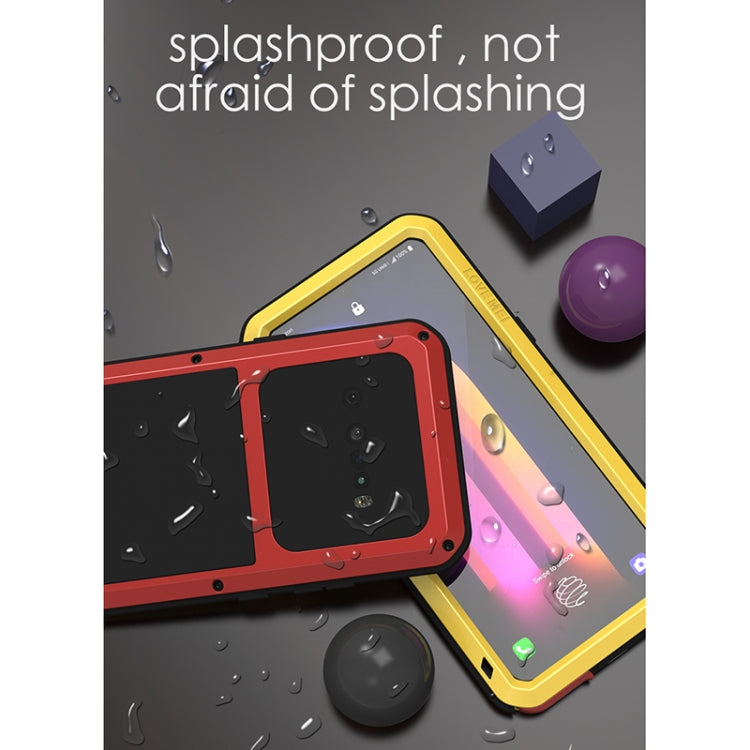 For LG V60 ThinQ 5G LOVE MEI Metal Shockproof Water-resistant Dustproof Protective Case with Glass(White)