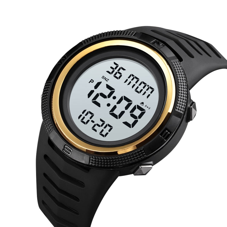 SKMEI 1632 Dual Time Display Luminous Electronic Watch, Support Alarm Clock(Golden White)