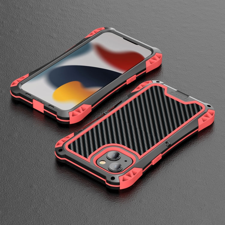 For iPhone 13 Pro Max R-JUST AMIRA Shockproof Dustproof Water-resistant Metal Protective Case (Red)