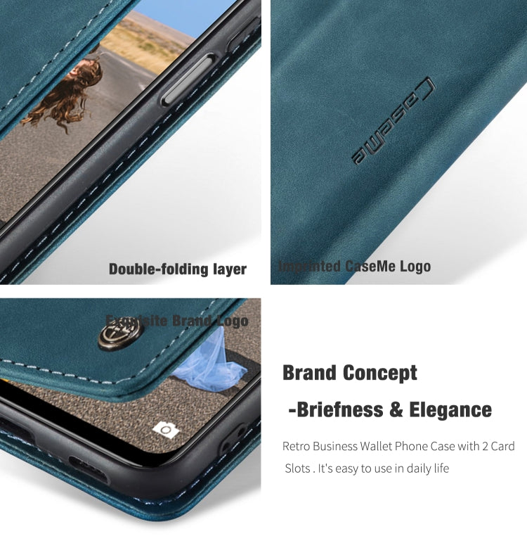 CaseMe 013 Multifunctional Horizontal Flip Leather Case with Holder & Card Slot & Wallet For Xiaomi Redmi Note 10 5G(Blue)