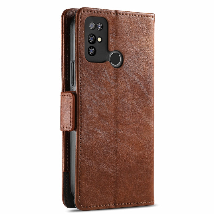 For Doogee X96 Pro CaseNeo Business Splicing Dual Magnetic Buckle Horizontal Flip PU Leather Case with Holder & Card Slots & Wallet(Brown)