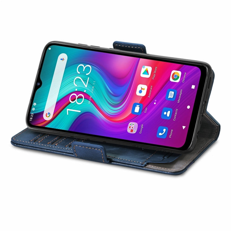 For Doogee X96 Pro CaseNeo Business Splicing Dual Magnetic Buckle Horizontal Flip PU Leather Case with Holder & Card Slots & Wallet(Blue)